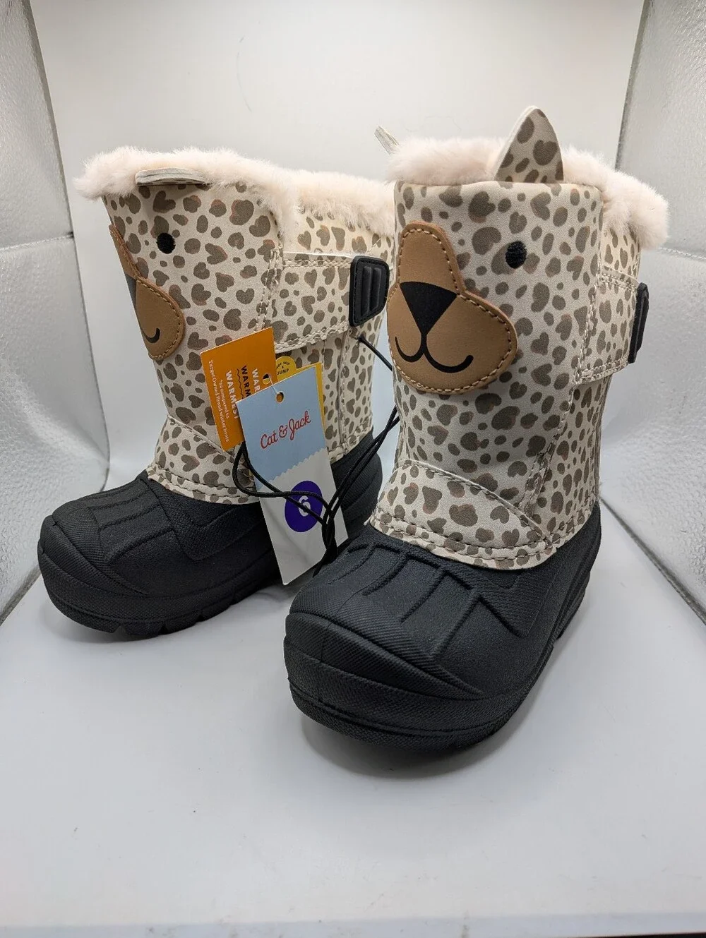 Toddler Girls' Frankie Winter Boots - Cat & Jack Tan Size 6 NWT